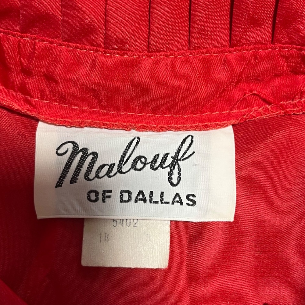 Red Ruffle Blouse - Picture 3 of 4